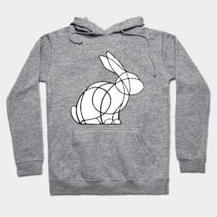 Line rabbit - white Hoodie